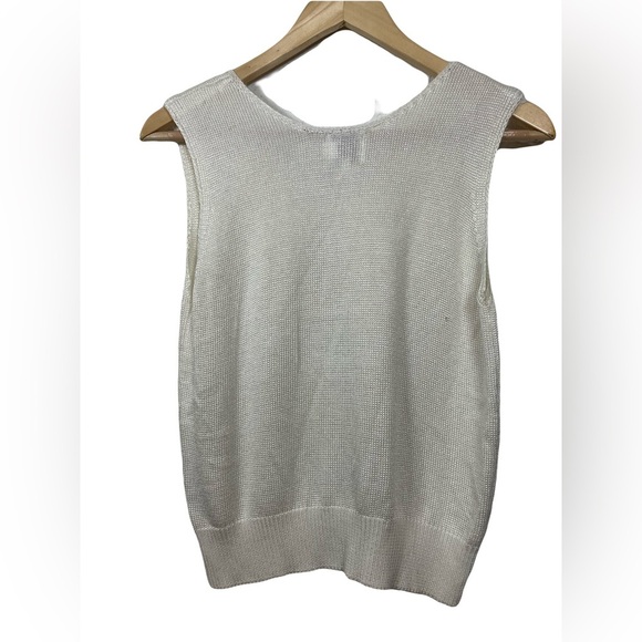 v i n t a g e FIA Italia Handloomed white Knit Tank Top – Size S - Picture 2 of 4